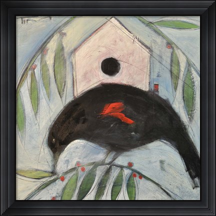 Framed Redwing House Print