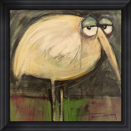 Framed Rotund Bird Print