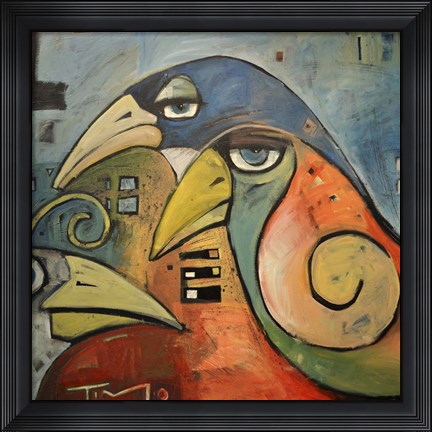 Framed Trois Oiseaux Print