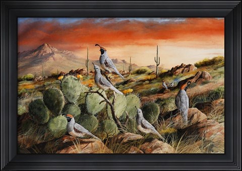 Framed Sunset in Spring Print