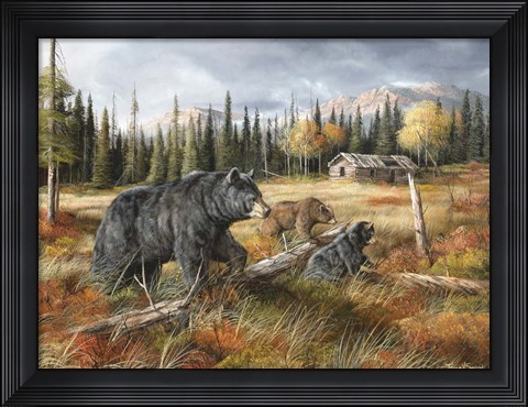 Framed Careful Through The Meadow Print