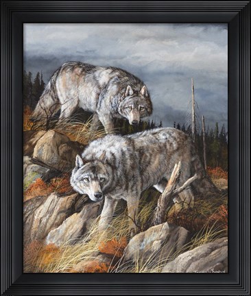 Framed Hunting Brothers Print