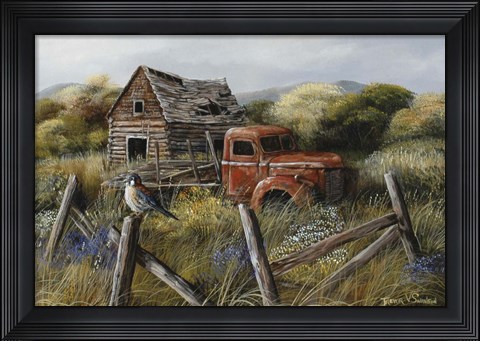 Framed Well Worn Perch Print