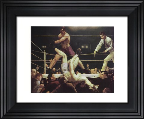 Framed Dempsey And Firpo, 1924 Print