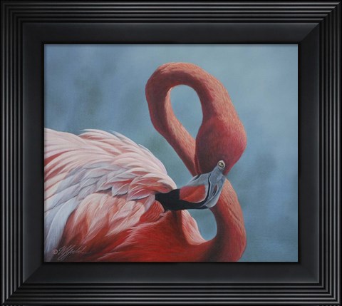 Framed Figure 8 - Flamingo Print