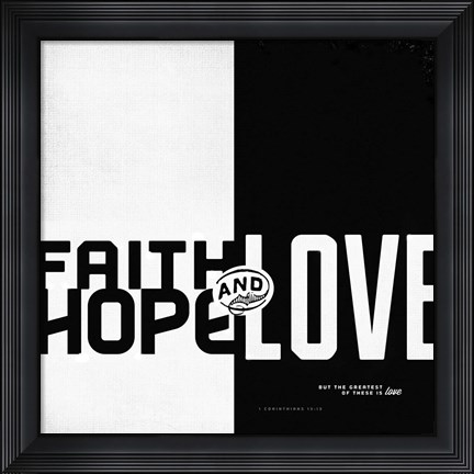 Framed Faith, Hope, Love II Print