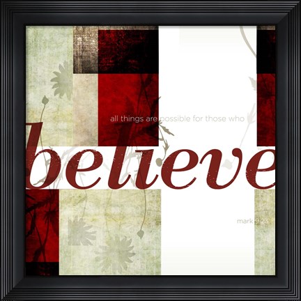 Framed Believe Print