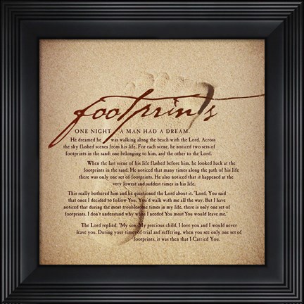 Framed Footprints Print