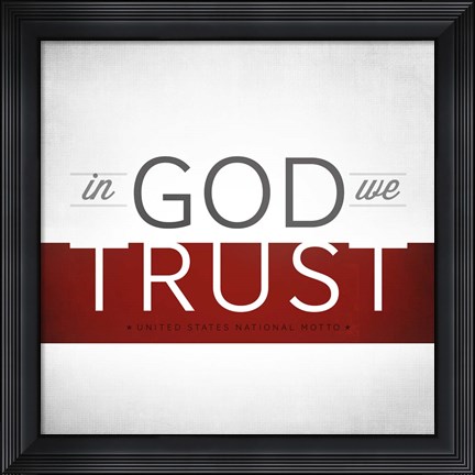 Framed In God We Trust I Print