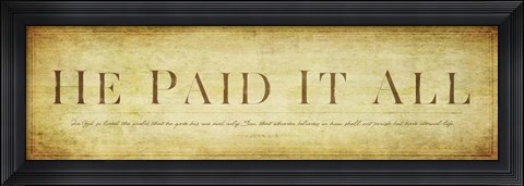 Framed John 3v16 Print