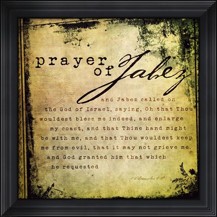 Framed Prayer Of Jabez Print