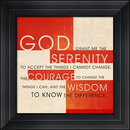 Framed Serenity Prayer Print