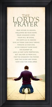 Framed Lords Prayer Print