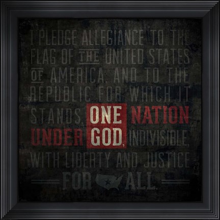 Framed Pledge Of Allegiance Print