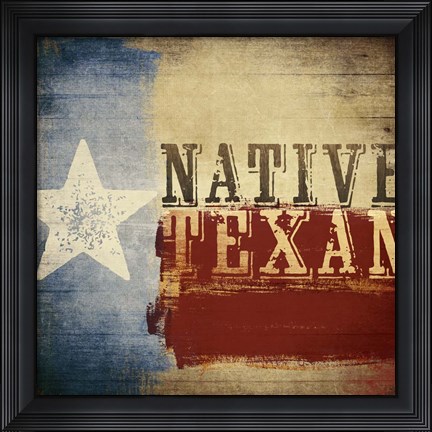 Framed Native Texan Print