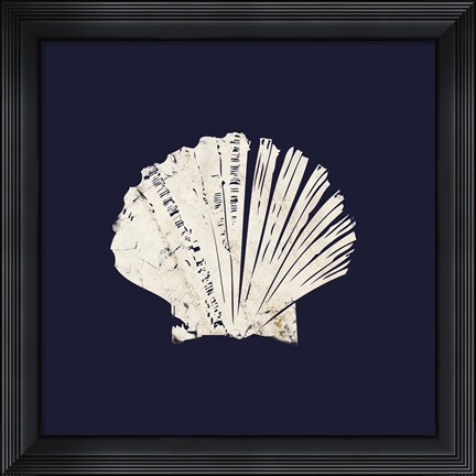 Framed Contemporary Coastal Shell I Print