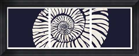 Framed Contemporary Coastal Triptych 2 Print