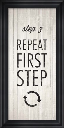Framed Laundry Steps Triptych - Right Print