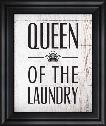 Framed Queen Of The Laundry I Print