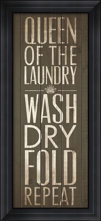 Framed Queen Of The Laundry II Print