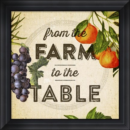 Framed Farm To Table I Print
