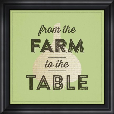 Framed Farm To Table II Print
