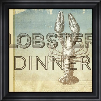 Framed Lobster Dinner Print
