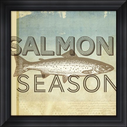 Framed Salmon Season Print