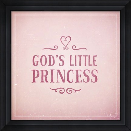 Framed God's Little Princess Print