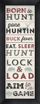 Framed Hunting Typography Print