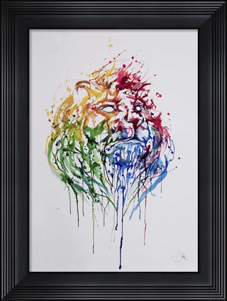 Framed Portrait Of Hong Kong Print