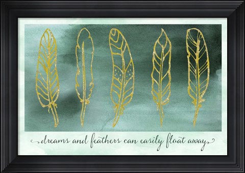 Framed Gathering Feathers Two Print