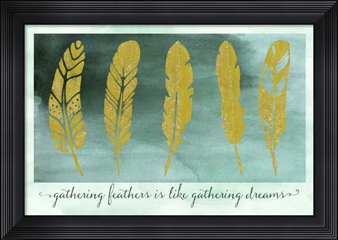 Framed Gathering Feathers Print