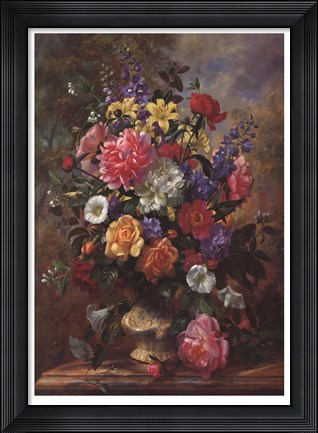 Framed Summer Floral I Print