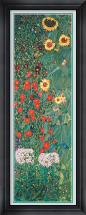 Framed Garden Of Sunflowers Print