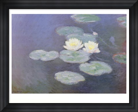 Framed Nympheas Effet Du Soir Print