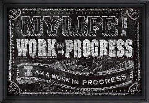 Framed Chalkboard - My Life Print