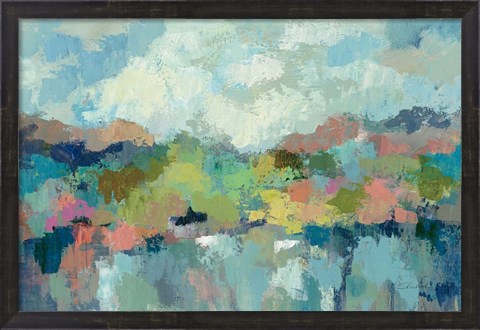 Framed Abstract Lakeside Print