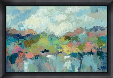 Framed Abstract Lakeside Print