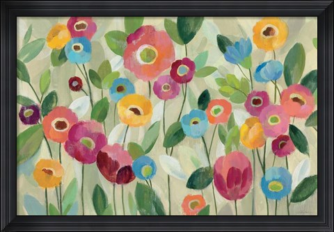 Framed Fairy Tale Flowers V Print