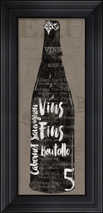 Framed Linen Wine II Print