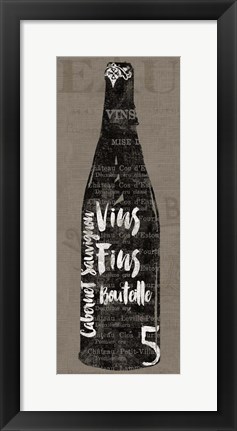 Framed Linen Wine II Print
