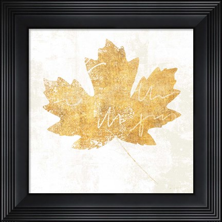 Framed Bronzed Leaf IV Print