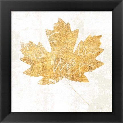 Framed Bronzed Leaf IV Print