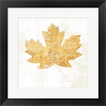 Framed Bronzed Leaf IV Print