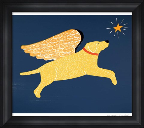 Framed Dreaming Yellow Print