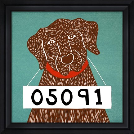 Framed Bad Dog 05091 Choc Print