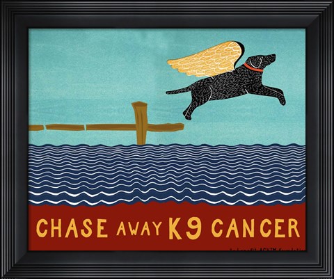 Framed Chase Away K9 Cancer Print