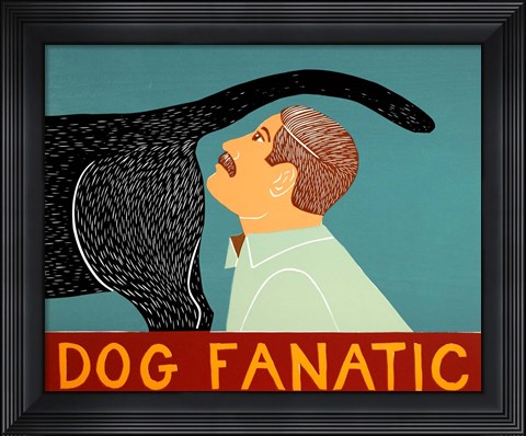 Framed Dog Fanatic Black Print