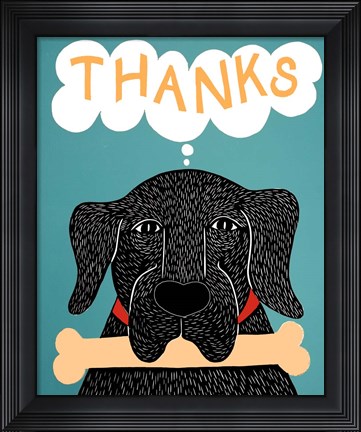 Framed Dogs Live Hand to Mouth Black Print